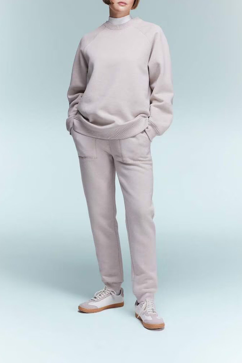 High-waisted Plain Long Pants